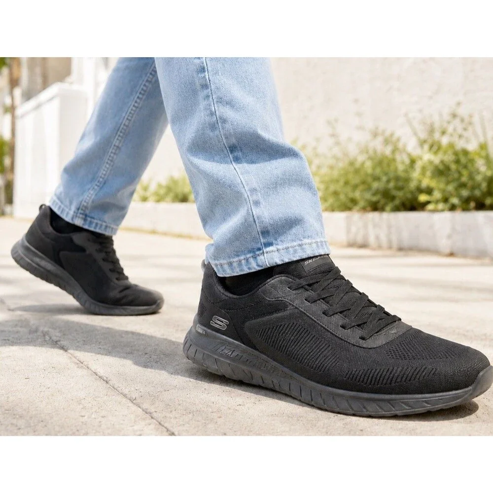 SKECHERS MEN'S SLIP-INS: BOBS SQUAD CHAOS- SOLID STEP Sz13 WORN 1x WALKING SHOES